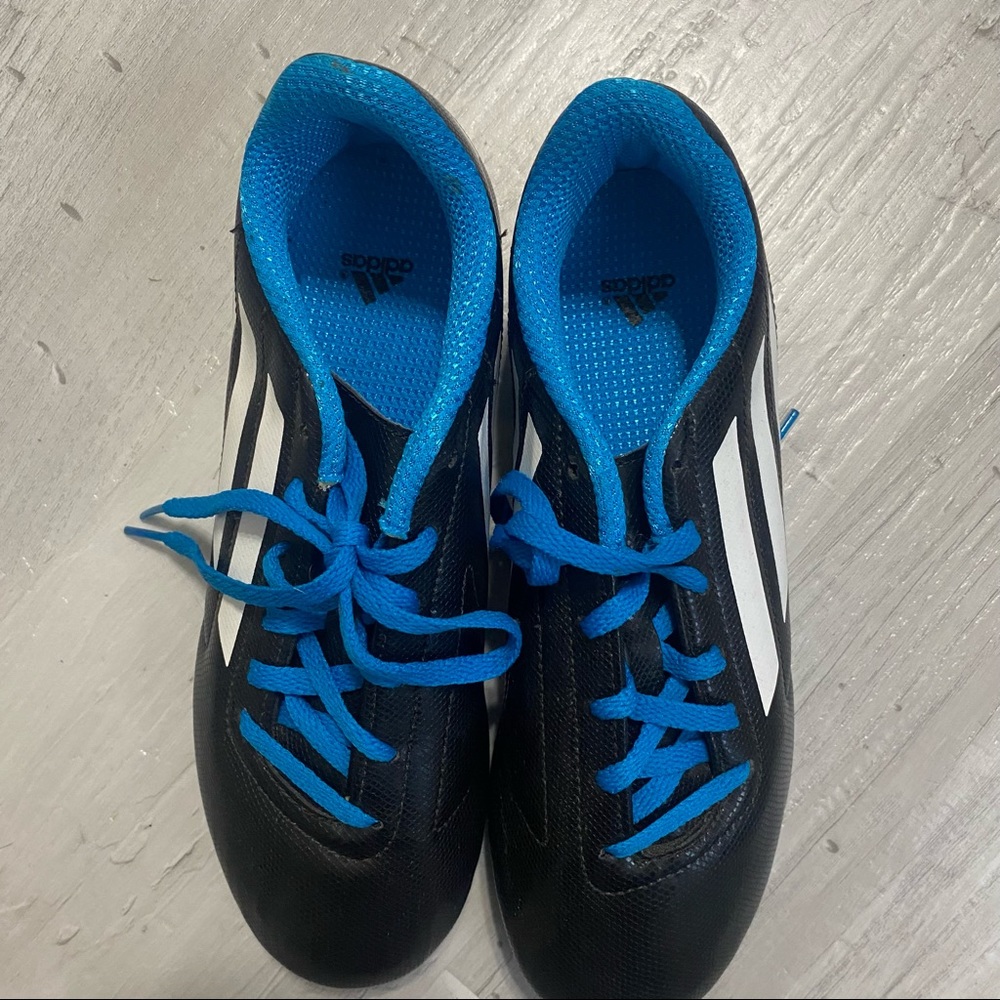 Black & Blue Adidas Cleats